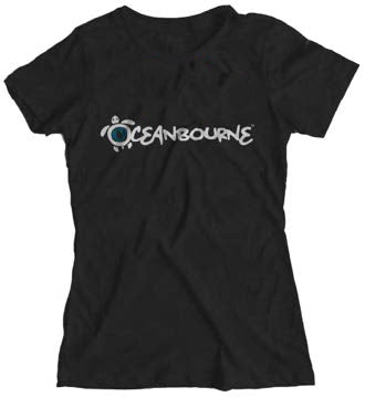Oceanbourne Women's Black Short Sleeve T-shirt (front)