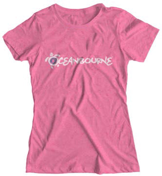 Oceanbourne Women's Pink Short Sleeve T-shirt (front)
