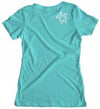 Oceanbourne Women's Tahitian Blue Short Sleeve T-shirt (back)